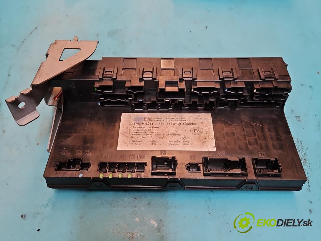 Mercedes E W211 2002-2009 3.2 cdi 204 hp automatic 150 kW 3222 cm3 5- skříňka pojistková A2115452101 (Pojistkové skříňky)