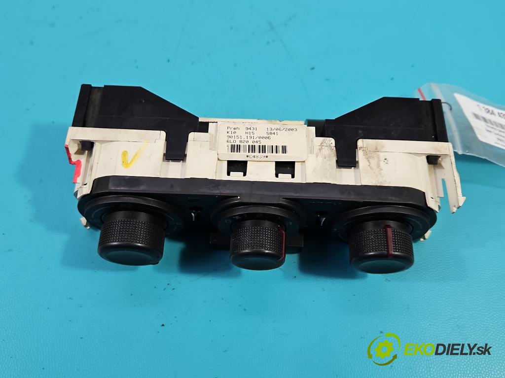 Seat Cordoba II 6L 2002-2008 1.4 16V 75 HP manual 55 kW 1390 cm3 4- panel kúrenia 6L0820045