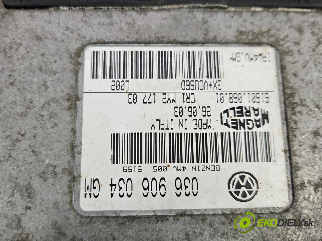 Seat Cordoba II 6L 2002-2008 1.4 16V 75 hp manual 55 kW 1390 cm3 4- řídící jednotka motoru 036906034