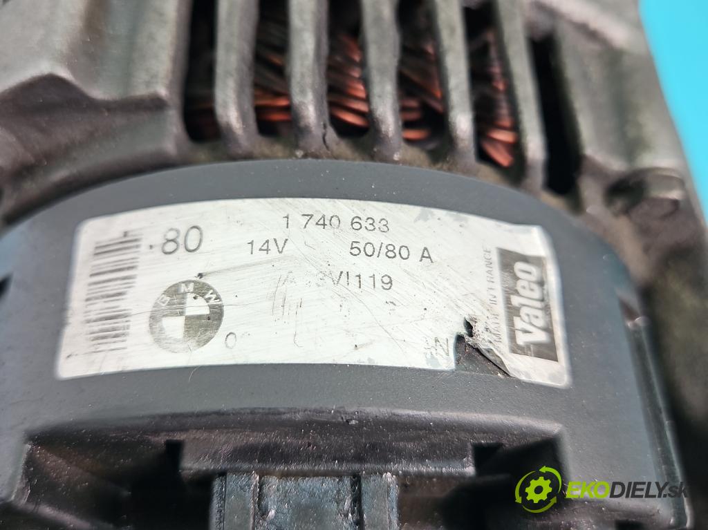 Bmw 5 E39 1996-2003 2.8 R6 193 HP manual 142 kW 2793 cm3 4- Alternator 1740633 (Alternátory)