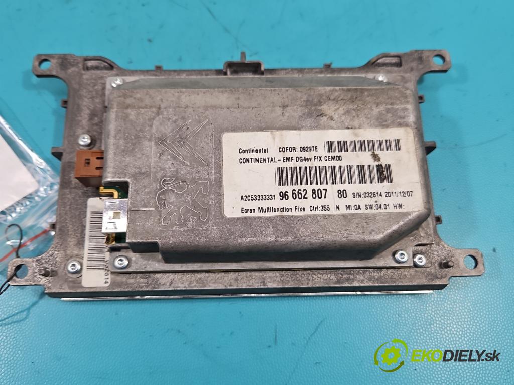 Peugeot 508 2010-2018 2.0 hdi 136 HP manual 100 kW 1997 cm3 4- Zobrazit: 9666280780 (Prístrojové dosky, displeje)