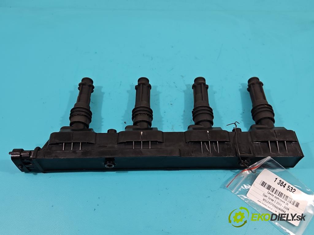 Opel Corsa C 2000-2006 1.2 16V 80 HP manual 59 kW 1229 cm3 5- cievka zapaľovacia  (Zapaľovacie cievky, moduly)