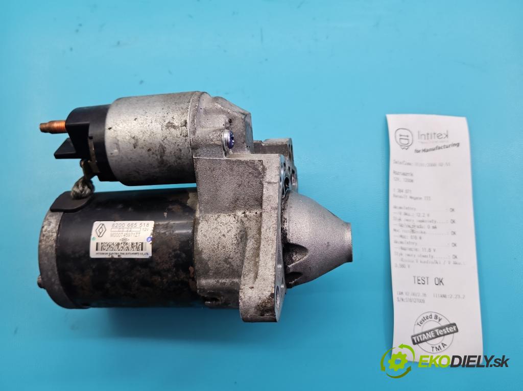 Renault Megane III 2008-2016 1.6 16V 110 HP manual 81 kW 1598 cm3 5- štartér 8200665518 (Štartéry)