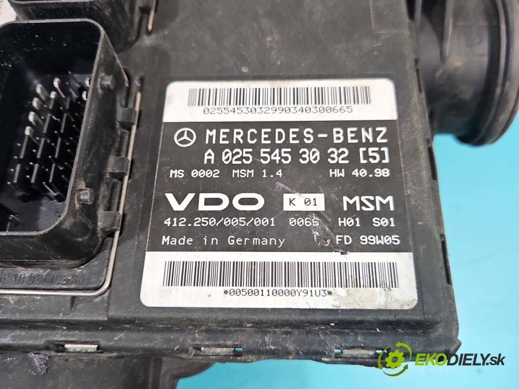 Mercedes A W168 1997-2004 1.4 82 hp manual 60 kW 1397 cm3 5- řídící jednotka motoru A0255453032