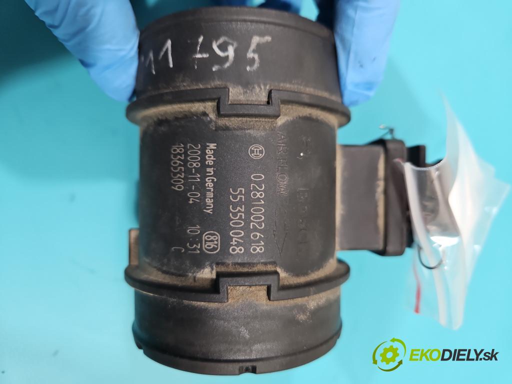 Opel Combo C 2001-2011 1,3.0 cdti 75 HP manual 55 kW 1248 cm3 5- průtokoměr: 0281002618 (Váhy vzduchu)