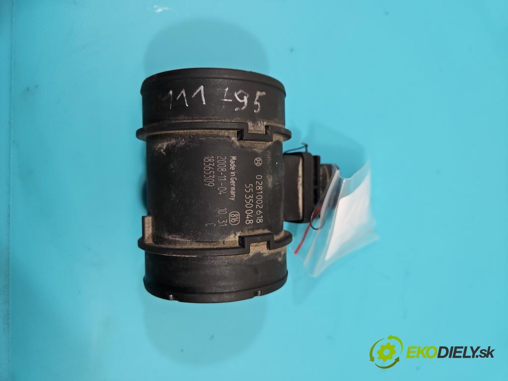 Opel Combo C 2001-2011 1,3.0 cdti 75 HP manual 55 kW 1248 cm3 5- průtokoměr: 0281002618 (Váhy vzduchu)