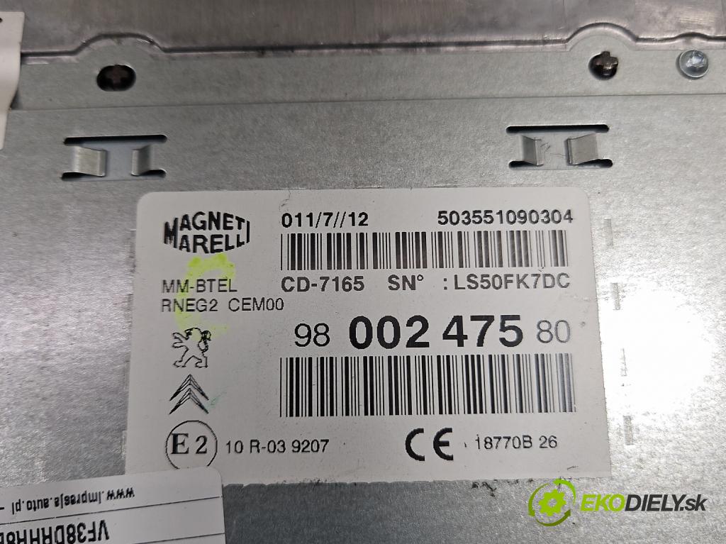 Peugeot 508 2010-2018 2.0 hdi 136 HP manual 100 kW 1997 cm3 4- Radio originál 9800247580