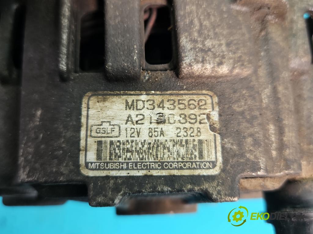 Mitsubishi Pajero Pinin 1998-2007 1.8 16V 114 hp manual 84 kW 1834 cm3 3- Alternator MD343562 (Alternátory)