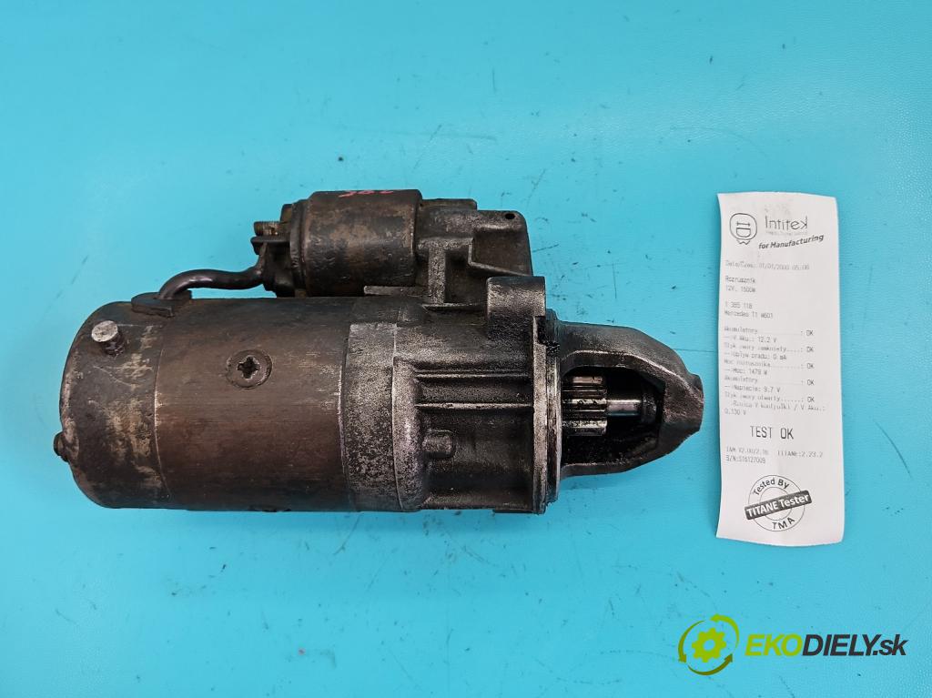 Mercedes KACZKA T1 W601 2.35d 88 HP manual 65 kW 2350 cm3 5- štartér 0001218110 (Štartéry)
