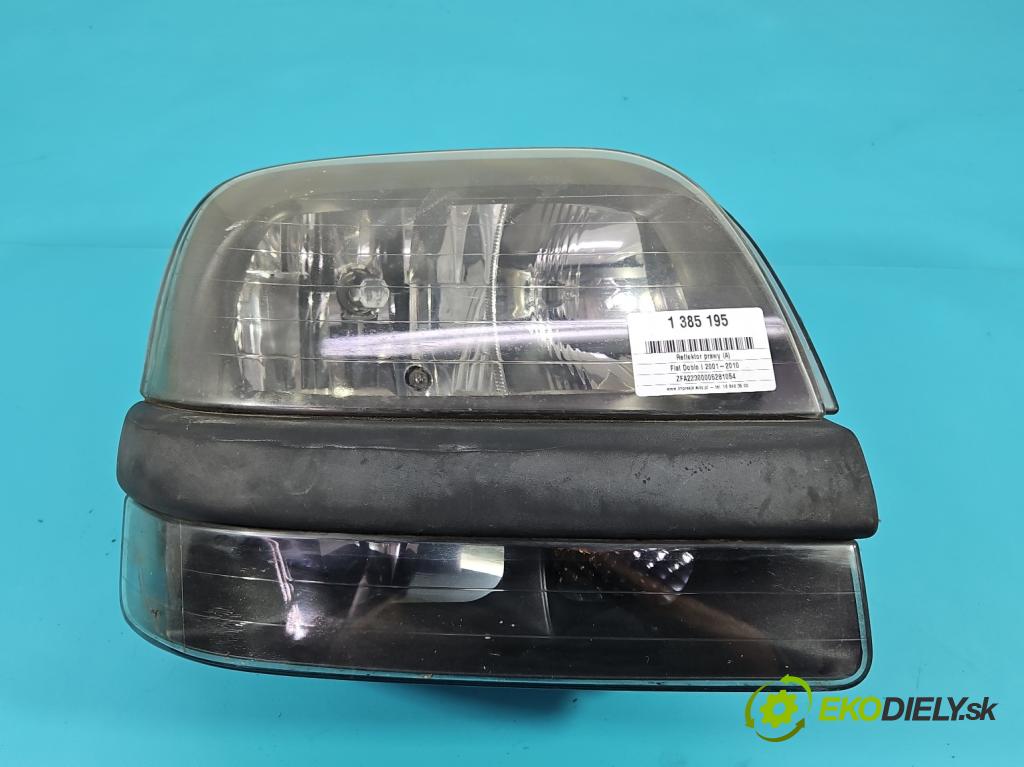 Fiat Doblo I 2001-2010 1.6 16V 103 HP manual 76 kW 1596 cm3 5- Reflektor: pravý 46807769 (Pravé)