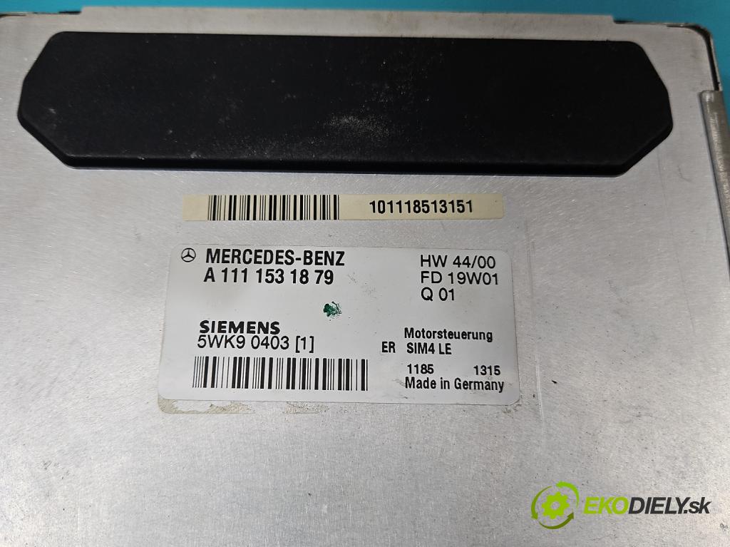 Mercedes CLK I W208 1997-2003 2.0 kompressor 163 hp automatic 120 kW 1998 cm3 2- řídící jednotka motoru A1111531879