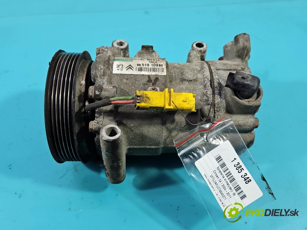 Citroen C4 I 2004-2011 1.6 16V 109 hp manual 80 kW 1587 cm3 5- Kompresor: klíma 9651910980 (Kompresory)