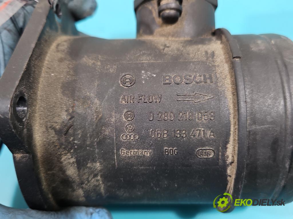 Audi A4 B6 2000-2004 2.0 20V 131 HP automatic 96 kW 1984 cm3 4- průtokoměr: 0280218058 (Váhy vzduchu)