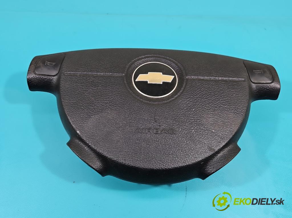 Chevrolet Aveo T250 2006-2011 1,2.0 8V 72 HP manual 53 kW 1150 cm3 4- airbag vzduch: Řidiči: 96654843 (Airbagy)