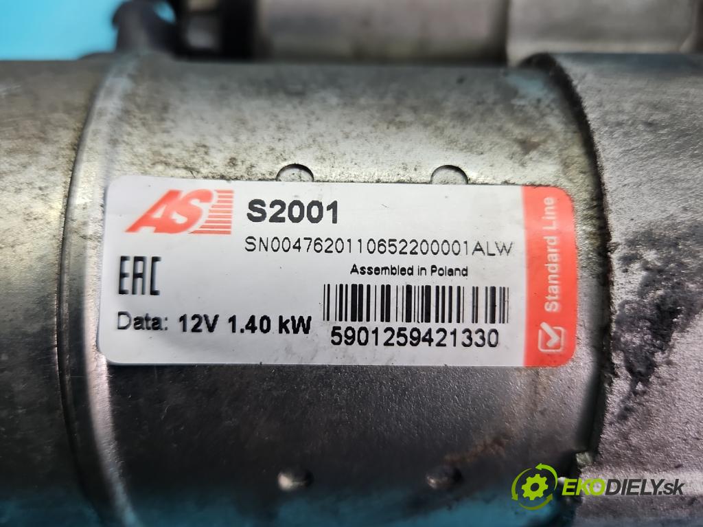 Opel Astra III 2004-2014 1.7 cdti 101 HP manual 74 kW 1686 cm3 5- štartér S2001 (Štartéry)