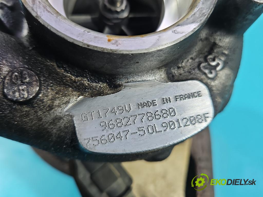 Peugeot 508 2010-2018 2.0 hdi 136 HP manual 100 kW 1997 cm3 4- turbodúchadlo, turbo 756047-5 (Turbodúchadlo (kompletné))