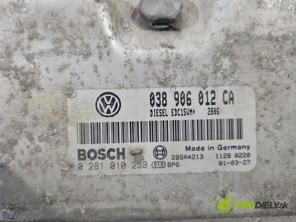 Seat Toledo II 1998-2004 1.9 tdi 90 hp manual 66 kW 1896 cm3 4- řídící jednotka motoru 038906012CA