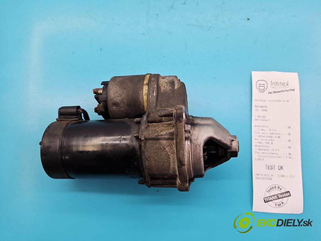 Opel Corsa C 2000-2006 1.2 16V 75 HP manual 55 kW 1199 cm3 5- štartér D6RA249 (Štartéry)