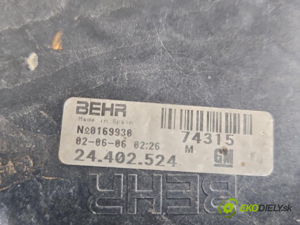 Opel Combo C 2001-2011 1,3.0 cdti 75 HP manual 55 kW 1248 cm3 5- Ventilátor chladiča 24402524