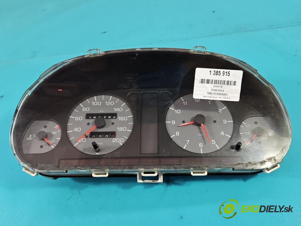 Skoda Felicia 1.3 mpi 54 hp manual 40 kW 1289 cm3 5- Přístrojová deska 443431113820 (Přístrojové desky, displeje)