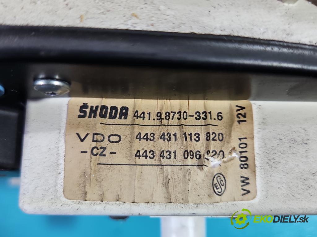 Skoda Felicia 1.3 mpi 54 hp manual 40 kW 1289 cm3 5- Přístrojová deska 443431113820 (Přístrojové desky, displeje)
