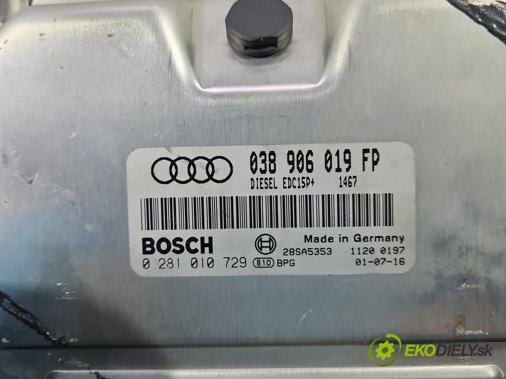 Audi A4 B6 2000-2004 1.9 TDI 131 hp manual 96 kW 1896 cm3 4- řídící jednotka motoru 038906019FP
