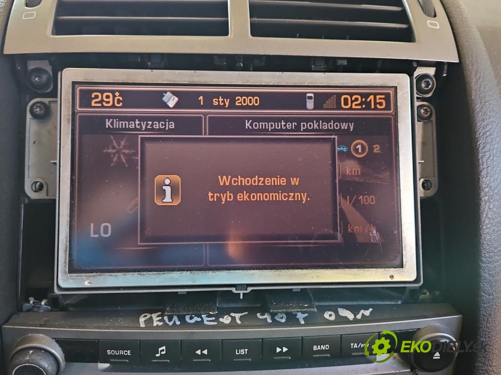 Peugeot 407 2.0 hdi 136 HP automatic 100 kW 1997 cm3 4- Zobrazit: 9656690780 (Prístrojové dosky, displeje)