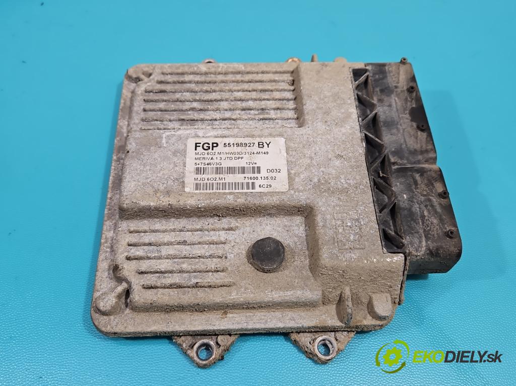 Opel Meriva A 2002-2010 1,3.0 cdti 75 hp manual 55 kW 1248 cm3 5- řídící jednotka motoru 55198927BY
