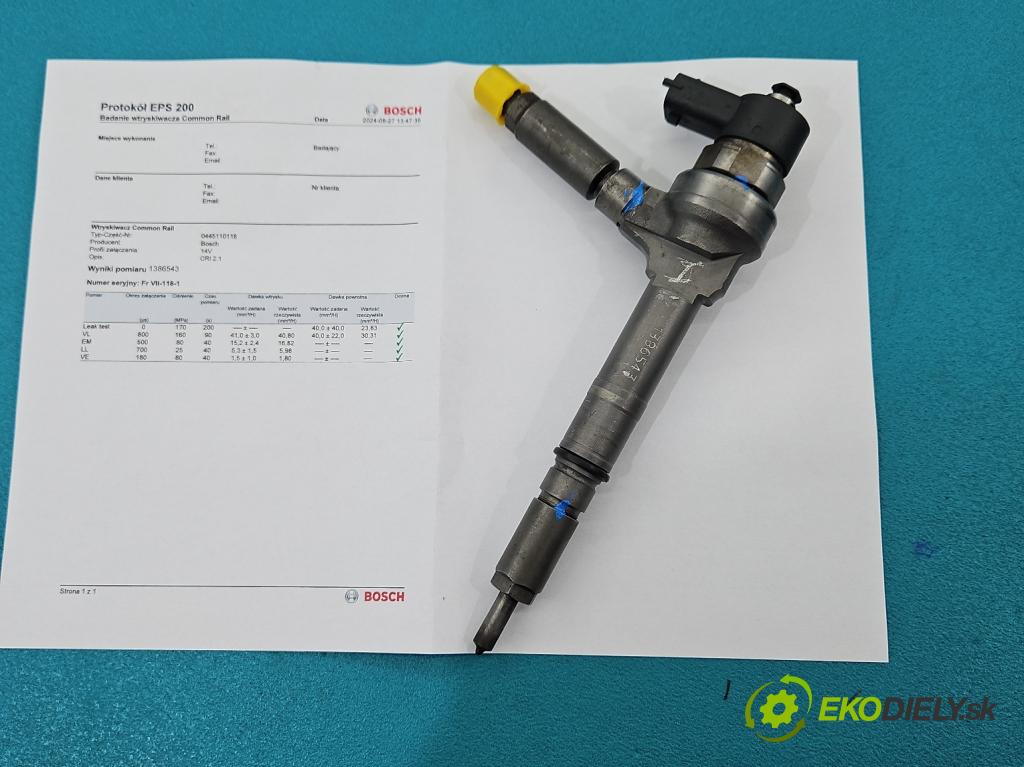 Opel Astra II 1998-2009 1.7 cdti 80 HP manual 59 kW 1686 cm3 5- vstrek 0445110118 (Vstrekovače)
