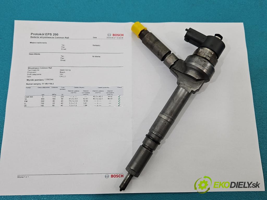Opel Astra II 1998-2009 1.7 cdti 80 HP manual 59 kW 1686 cm3 5- vstrek 0445110118 (Vstrekovače)