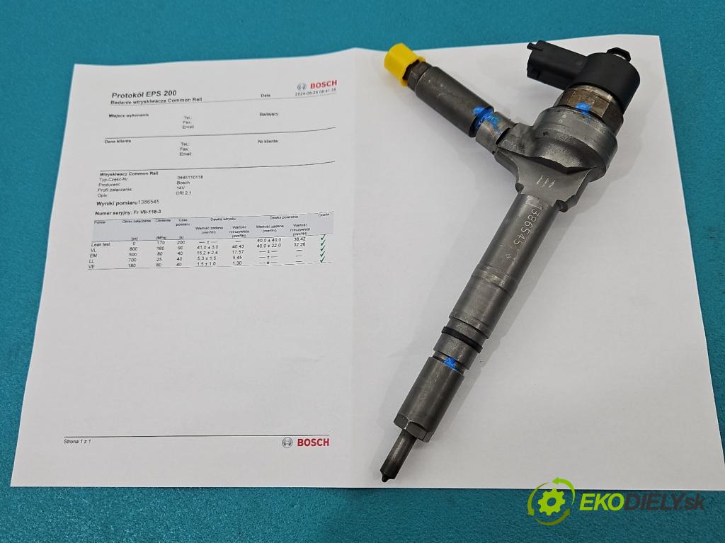 Opel Astra II 1998-2009 1.7 cdti 80 HP manual 59 kW 1686 cm3 5- vstrek 0445110118 (Vstrekovače)