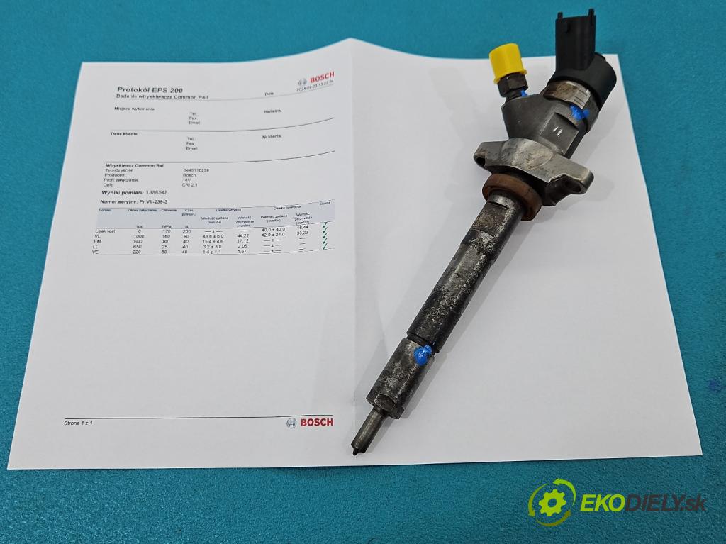 Ford Focus Mk2 2004-2011 1.6 tdci 90 HP manual 66 kW 1560 cm3 5- vstrek 0445110239 (Vstrekovače)