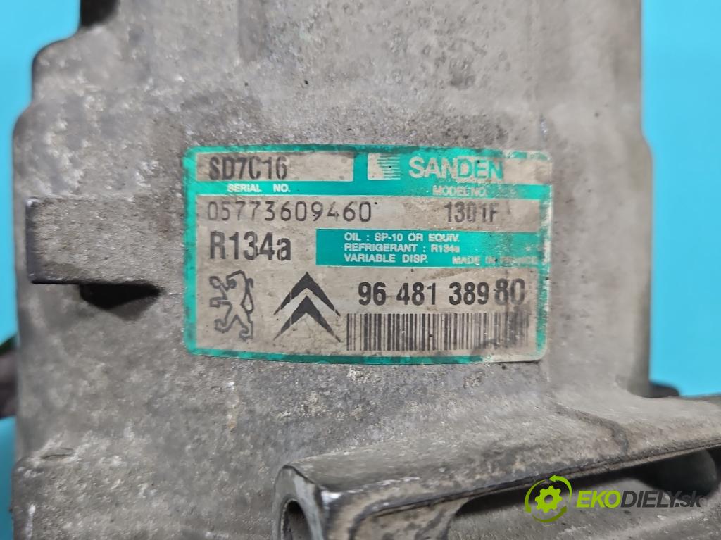 Peugeot 407 2.0 hdi 136hp automatic 100 kW 1997 cm3 4- Kompresor: klíma 9648138980 (Kompresory)