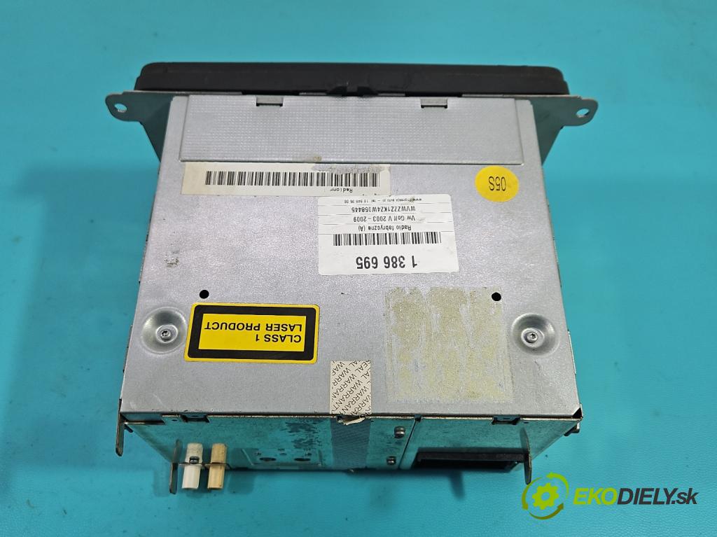 Vw Golf V 2003-2009 1.9 tdi 105 HP manual 77 kW 1896 cm3 5- Radio originál 1K0035186L