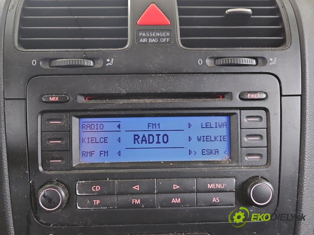 Vw Golf V 2003-2009 1.9 tdi 105 HP manual 77 kW 1896 cm3 5- Radio originál 1K0035186L