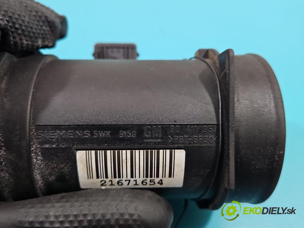 Opel Omega B 1994-2003 2.0 16v 136 HP manual 100 kW 1998 cm3 5- průtokoměr: 90411957 (Váhy vzduchu)