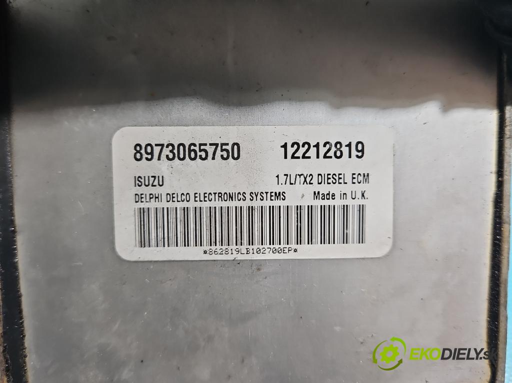 Opel Astra II 1998-2009 1.7 dti 75 hp manual 55 kW 1686 cm3 5- řídící jednotka motoru 8973065750