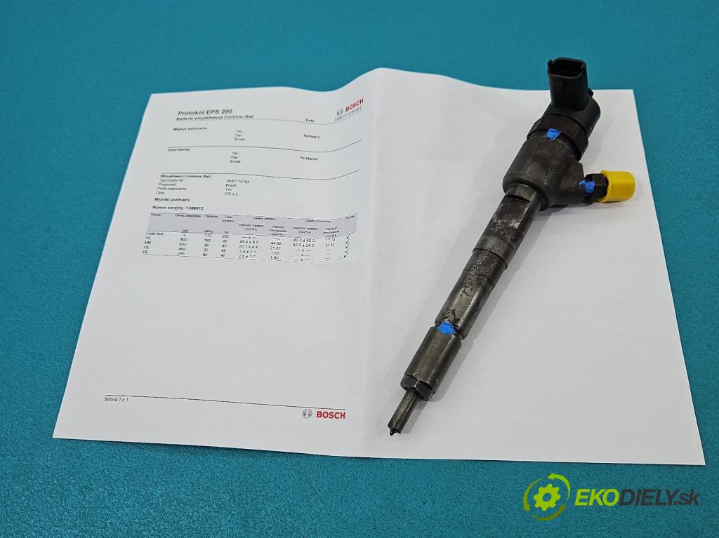 Opel Meriva A 2002-2010 1,3.0 cdti 75 HP manual 55 kW 1248 cm3 5- vstrek 0445110183 (Vstrekovače)