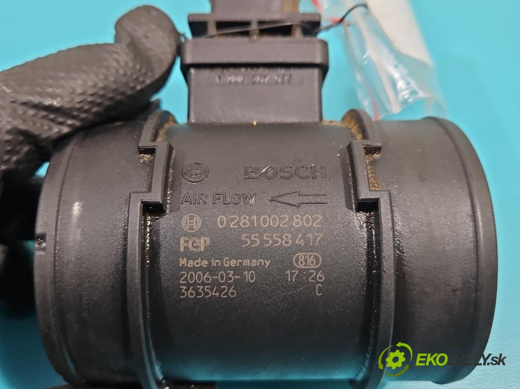 Opel Meriva A 2002-2010 1,3.0 cdti 75 HP manual 55 kW 1248 cm3 5- průtokoměr: 55558417 (Váhy vzduchu)