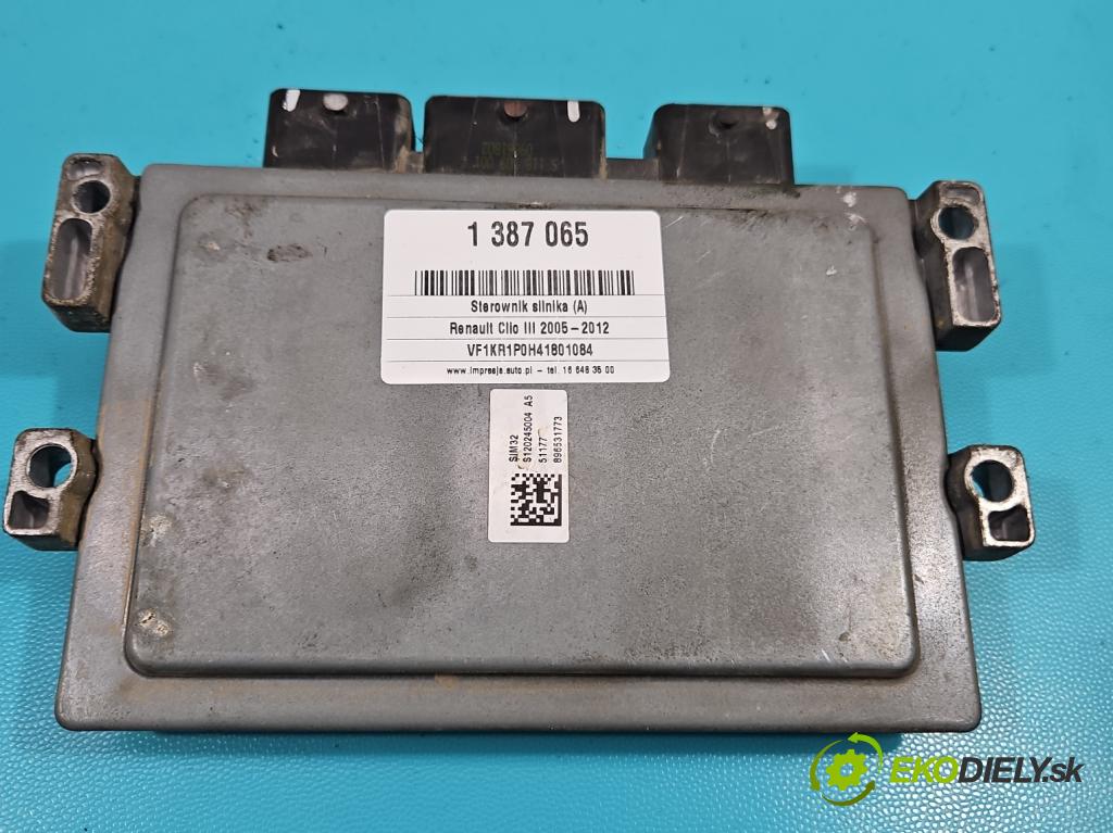 Renault Clio III 2005-2012 1,2.0 16v 101 hp manual 74 kW 1149 cm3 5- řídící jednotka motoru S120202116A
