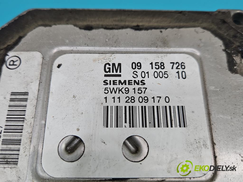 Opel Zafira A 1999-2005 1.8 16V 125 hp manual 92 kW 1796 cm3 5- řídící jednotka motoru 09158726