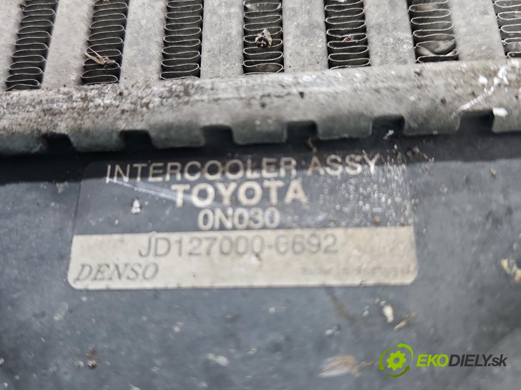 Toyota Auris I 2006-2013 1.4 D4D 90 hp manual 66 kW 1364 cm3 5- Intercooler 127000-G692 (Chladiče nasávaného vzduchu (intercoolery))