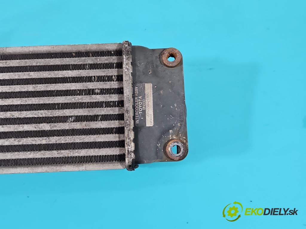 Toyota Auris I 2006-2013 1.4 D4D 90 hp manual 66 kW 1364 cm3 5- Intercooler 127000-G692 (Chladiče nasávaného vzduchu (intercoolery))