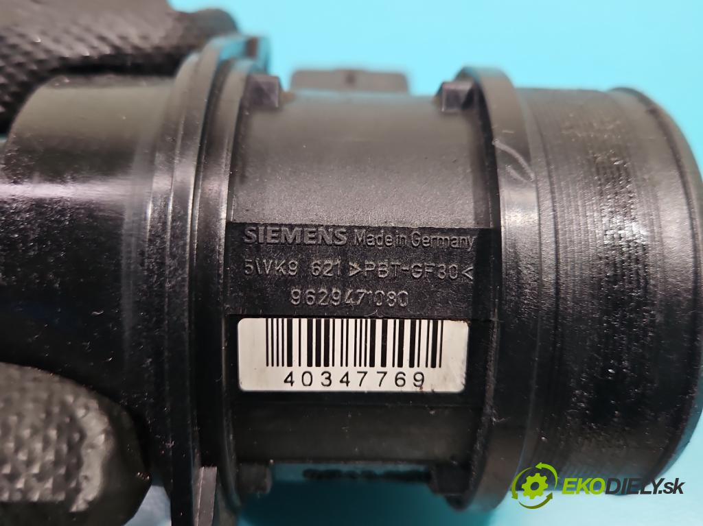 Peugeot 307 2.0 hdi 107 HP manual 79 kW 1997 cm3 5- průtokoměr: 5WK9621 (Váhy vzduchu)