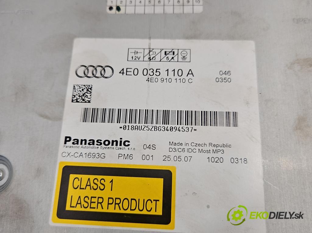 Audi A6 C6 2004-2011 2.7 TDI 179KM automatic 132 kW 2698 cm3 5- Menič: cd 4E0035110A (CD meniče)