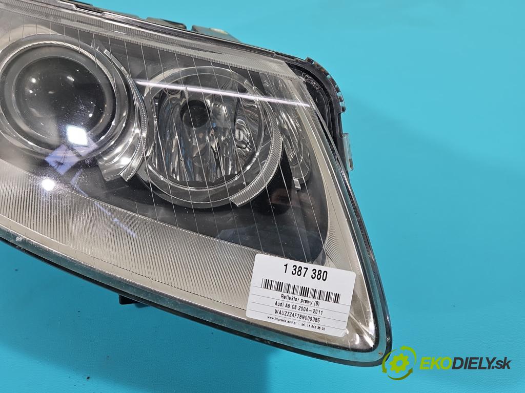 Audi A6 C6 2004-2011 2.7 TDI 179KM automatic 132 kW 2698 cm3 5- Reflektor: pravý 4F0941004AK (Pravé)