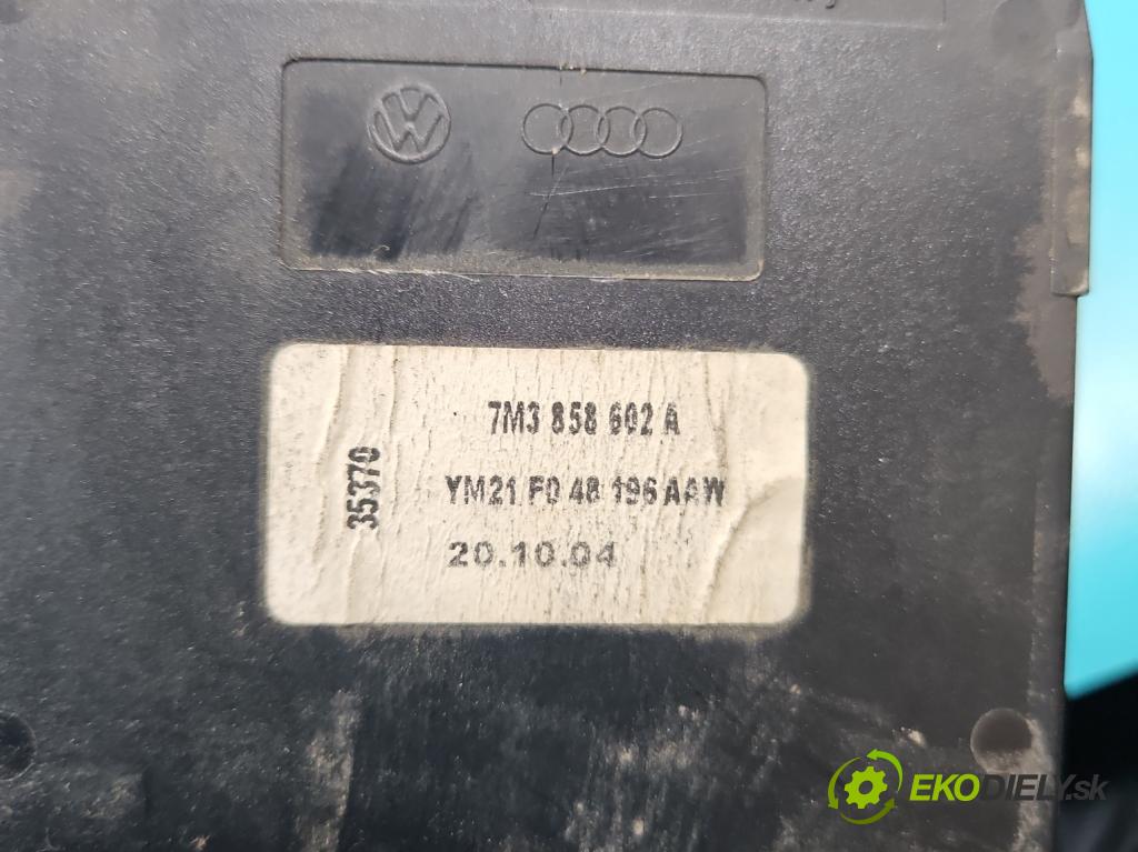 Seat Alhambra I 1996-2010 1.9 tdi 136 HP manual 100 kW 1896 cm3 5- Rukojeť: na nápoje: 7M3858602A (Úchyty, držiaky na nápoje)