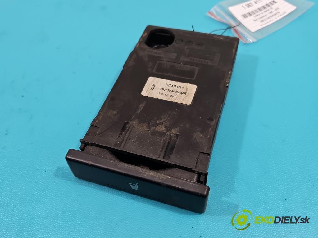 Seat Alhambra I 1996-2010 1.9 tdi 136 HP manual 100 kW 1896 cm3 5- Rukojeť: na nápoje: 7M3858602A (Úchyty, držiaky na nápoje)