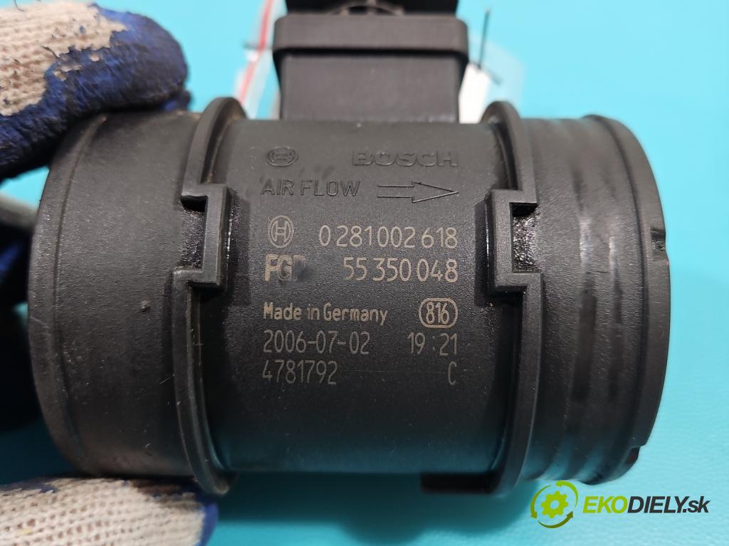 Alfa romeo 159 1.9 jtd 116 HP manual 85 kW 1910 cm3 5- průtokoměr: 0281002618 (Váhy vzduchu)