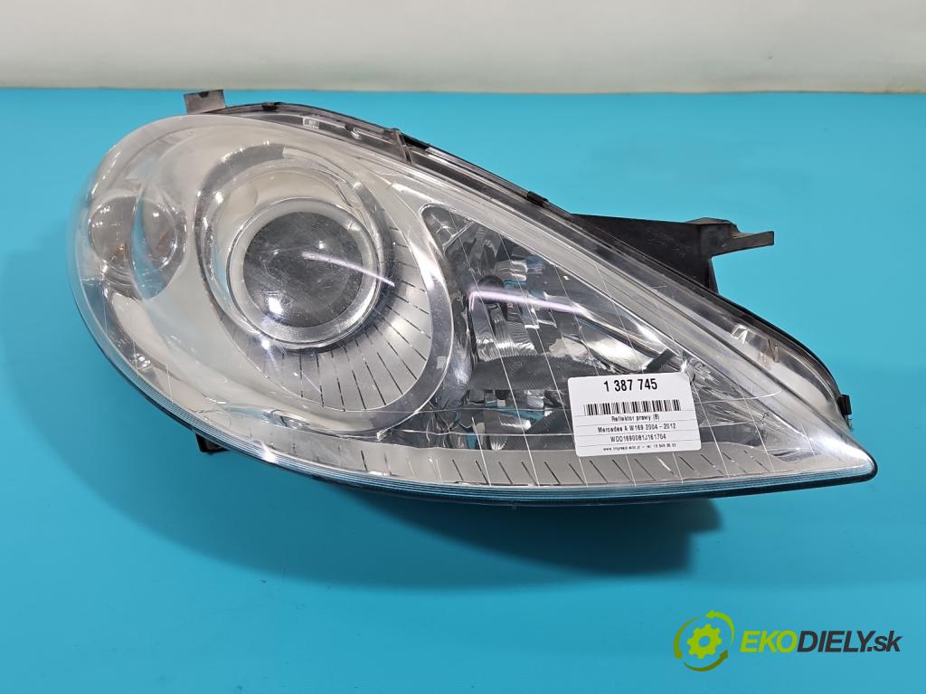 Mercedes A W169 2004-2012 2.0 cdi 140 HP automatic 103 kW 1992 cm3 5- Reflektor: pravý 0301197212 (Pravé)